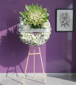 Corona funebre CDMX express con entrega rápida y segura para funerarias, velatorios y panteones de la Ciudad de México.