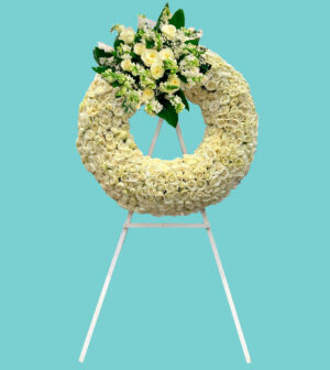 Coronas Fúnebres Flores Blancas Premium