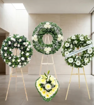 coronas precios bajos con entrega express de 1 a 2 horas en la Ciudad de México funerarias y panteones