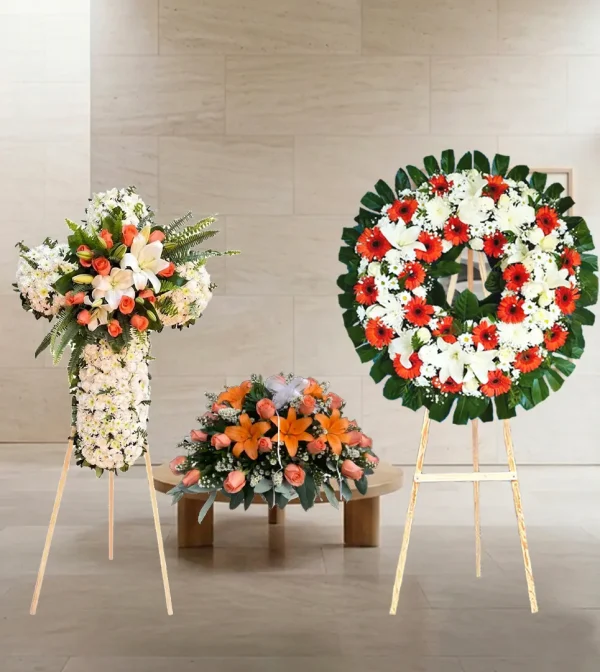 Flores para Funeral Naranja para condolencias entregas a domicilio en toda la ciudad de México