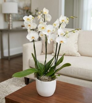 orquideas-blancas_floresfunebresdf-dot-mx Orquídeas blancas phalaenopsis en planta con entrega rápida 1 a 2 horas a todas las funerarias y panteones