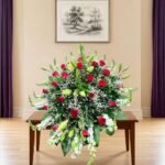 cubre-ataud Cubre ataúd con flores frescas del mercado jamaica de las flores, entregas el mismo dia en la Ciudad de México a velatorios y panteones